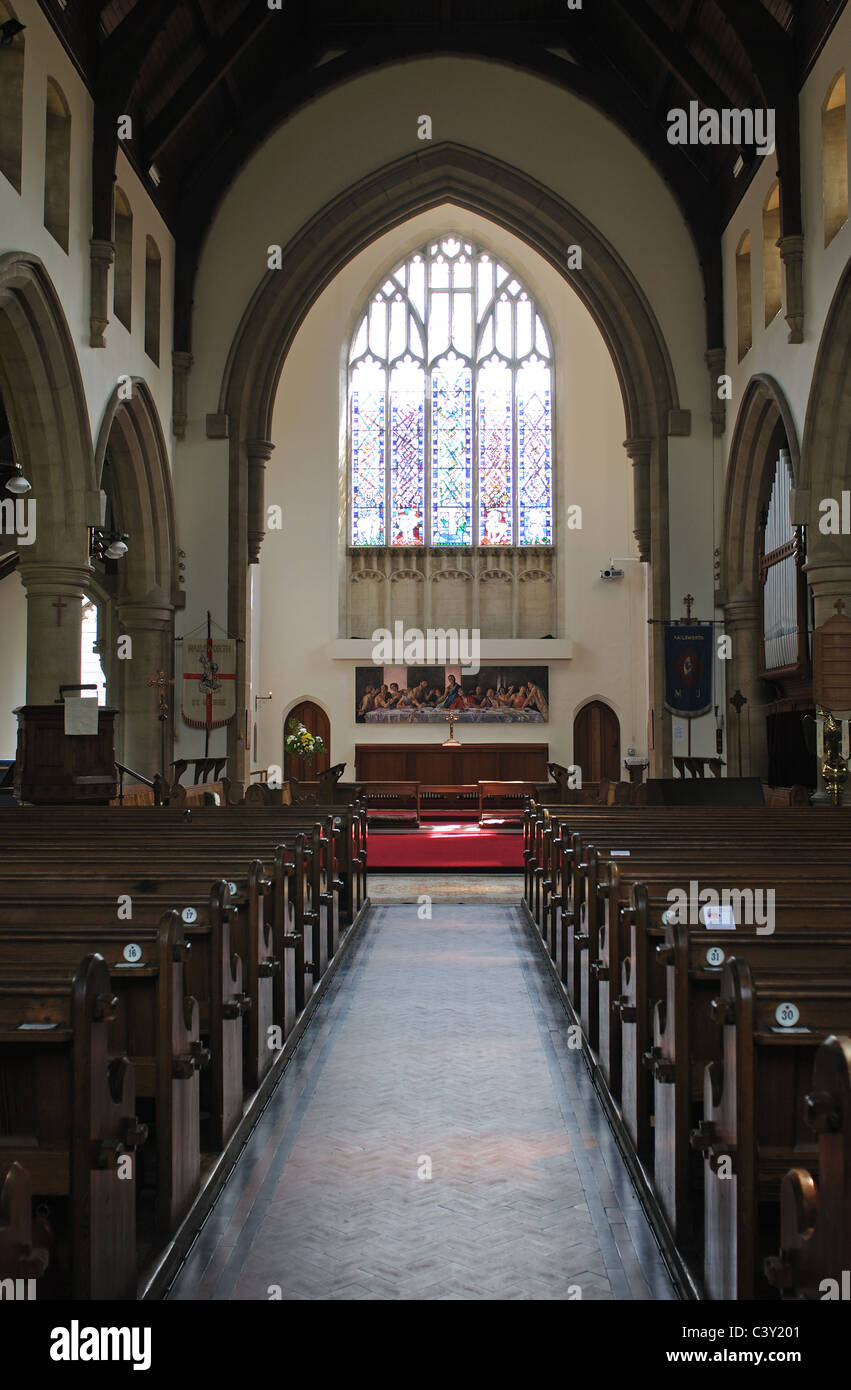 Interior of St. Church, Nailsworth, Gloucestershire, England